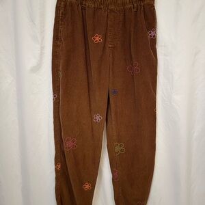 Urban Outfitters Corduroy Pants with Embroidery